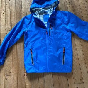 Vineyard vines royal blue raincoat.